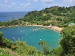 A bela praia de Parlatuvier, durante viagem de Speyside à Crownpoint, em Tobago